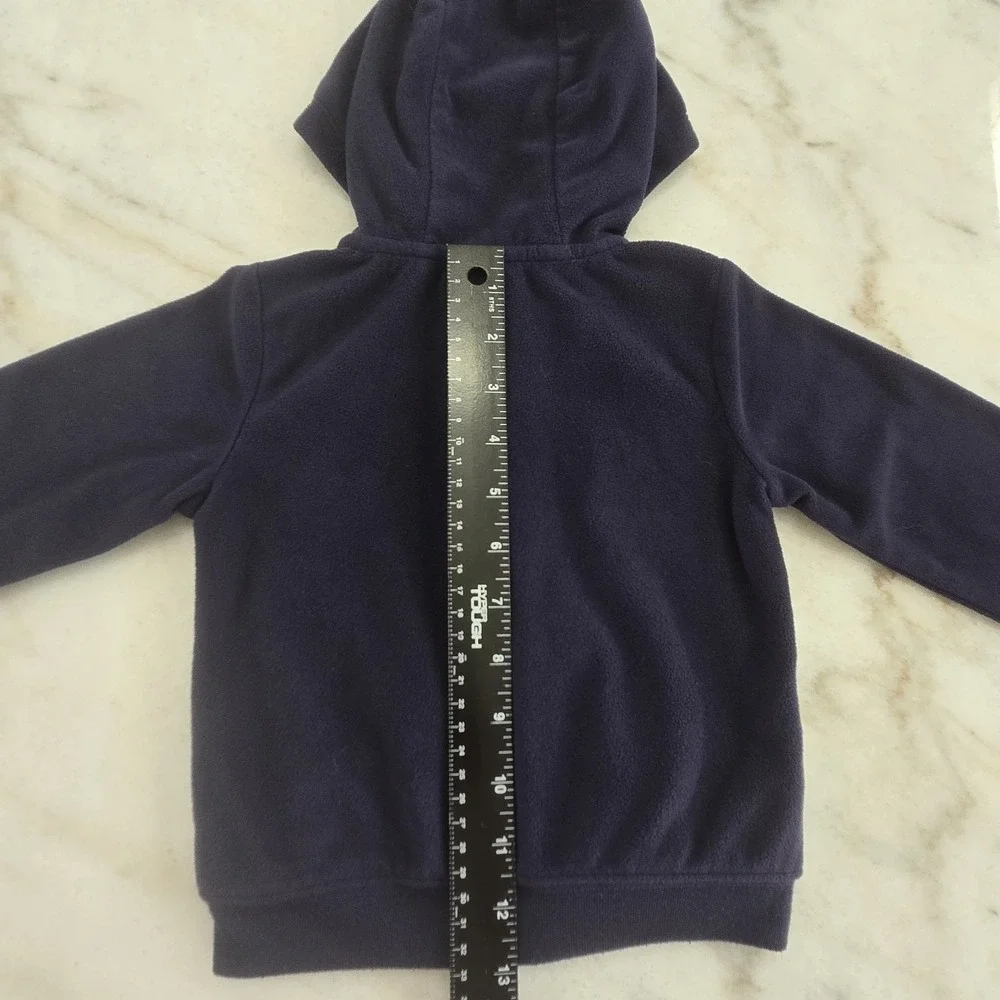 Simple Joys by Carter's Boys 24M Full Zip Navy Blue Fleece Hooded Jacket Toddler